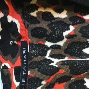 Red leopard print dress